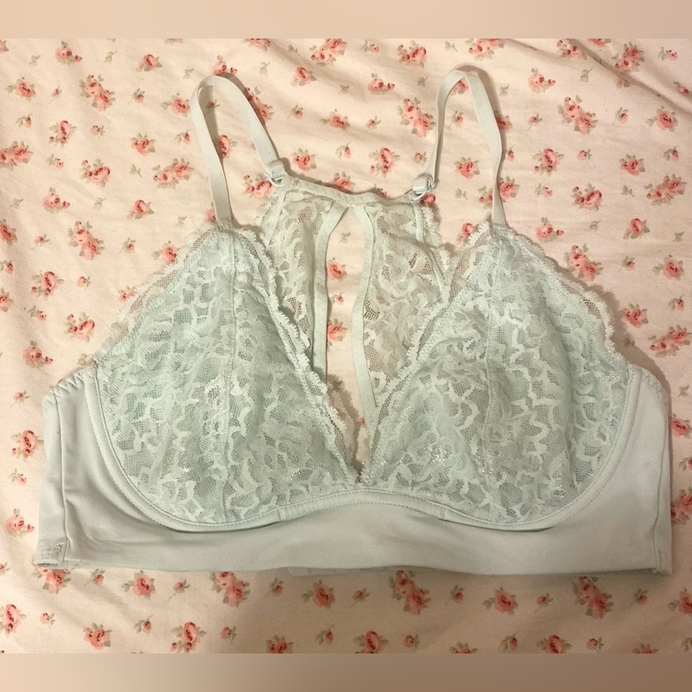 Victoria’s Secret Lace Mint Green Bralette Large *like new